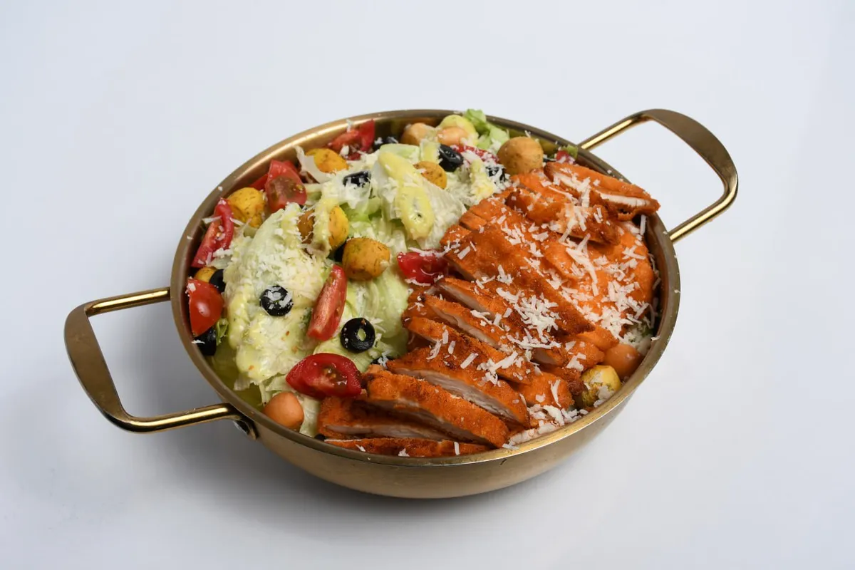 crispy chiken caesar salad