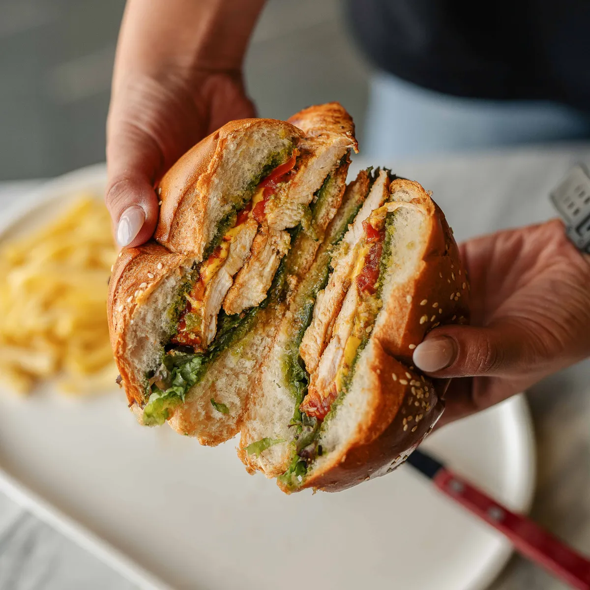 Chicken pesto sandwich 